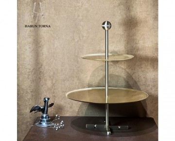 Çift katlı pirinç tepsi 